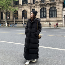 Super long cotton-padded women winter 2021 New Korean long to ankle padded padded loose over the knee down bread
