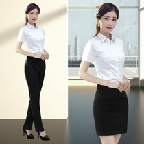 Business suit Womens formal dress summer short-sleeved fashion temperament hotel front desk civil servant interview work suit