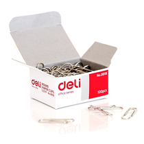 Del 0018 silver metal paper clip paper clip office stationery binding financial goods a box price a box 100 only equipped with strong metal paper clip