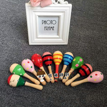 Orff instrument trumpet wooden sand hammer small sand hammer Mini small sand hammer New Baby toy