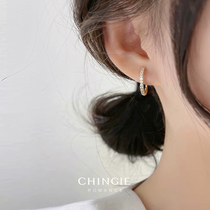 chingie delicate brief about small fake earrings zircon small ring ear clip without pain without ear-hole mosquito-repellent coil