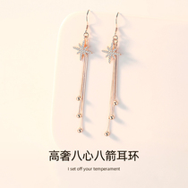 Ear Line 2021 New Tide Earrings Woman Temperament Long Style Small Crowddesign Pure Silver Streaming Sueared Autumn Winter Earrings