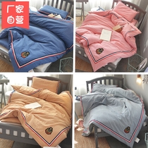 Kindergarten quilt three-piece set into the garden bedding Baby bed Six-piece set baby cotton nap quilt cover quilt