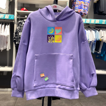 Li Ning childrens clothes 2021 autumn new female children Sports Life series pullover hooded top YWDR278