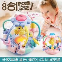 Baby toy hand Bell 0-1 year old tooth glue baby grasp training newborn 3 boys and girls puzzle 6-12 months