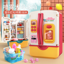  Childrens home kitchen large simulation refrigerator toy boy girl 3-6 years old 5 puzzle early education birthday gift