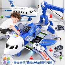  Airplane toy childrens fall-resistant baby puzzle female boy car police oversized track multi-function suit