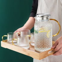 Cold water pot glass high temperature resistant cool water cup Home anti-fall anti-explosion tea pot large capacity boiled water cool water pot suit