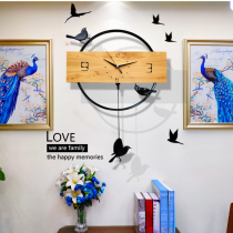 Nordic light luxury deer head clock wall clock living room modern creative fashion household net red clock wall hanging free punching