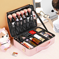 NICELAND pink cute girl heart makeup bag female portable large capacity multi-functional simple makeup artist bag