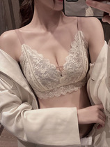 Lingerie womens thin chest display small Collection Collection of auxiliary milk adjustment triangle cup lace without steel ring pen bra set