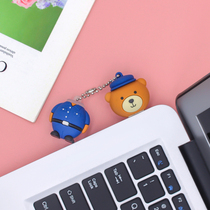 Creative cute cartoon U disk 128g Bai Jingting with the same bear Xing Ke Leimin computer and mobile phone dual-use USB disk