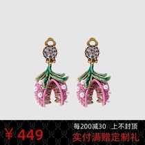 Uoyaa UYA 2021 summer new color overlord flower shape exquisite diamond-studded ear clip