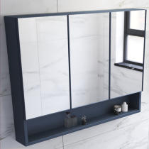 Bathroom mirror cabinet Smart wall-mounted storage cabinet space aluminum toilet dressing locker Bathroom placement mirror