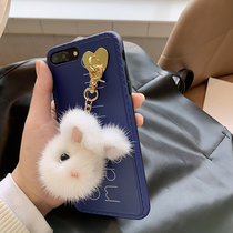 Little rabbit mink fur cute plush mobile phone chain ornaments female keychain pendant handbag hanging chain pendant real hair