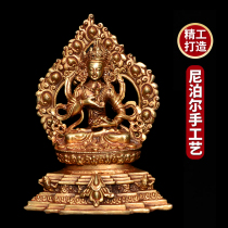 Longevity Buddha statue Nepal handmade Tibetan Bronze Statue of pure copper and gold in the home dedicated to the Buddha statue of the Buddha