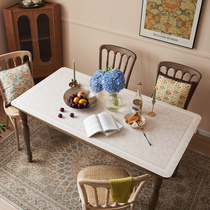 American high-grade leather table mat waterproof and oil-proof tablecloth anti-scalding tea table mat wash-free tablecloth light luxury table mat