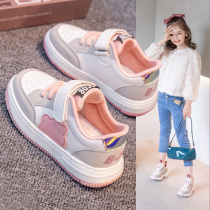 Childrens shoes girls shoes 2021 qiu dong kuan big boy girl sneakers in the spring and autumn leisure white shoes children shoes