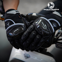 Special defective motorcycle riding gloves Carbon fiber motorcycle male racing female real leather full finger drop protection 026