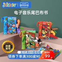 jollybaby electronic music cloth book Baby tearing not rotten tail 6-12 months early education baby educational toy