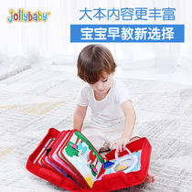 jollybaby Montessori early education 3-year-old childrens three-dimensional cloth book Baby educational toys tear not rotten