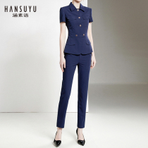 Summer suit female short sleeve dress fashion business high-end professional clothing beauty salon clothing work clothing