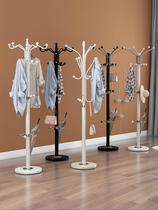 Modern minimalist marble floor bedroom clothes hat rack home single lever type hanging hanger small family type living room hanging bag rack