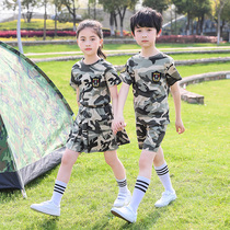 Childrens camouflak suit boys Special Soldiers Nursery School Play Out Girls Short Sleeve Primary School Students Class Uniform Military Training Clothes