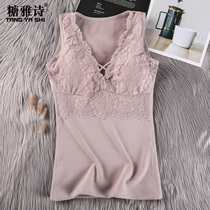 Fat plus size warm vest female padded velvet 200 Jin bottom to wear cotton waistcoat shoulder one velvet winter