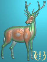 Deer all the way with foAnimal Seiyu Sculpture Photo Jade Sculpture figure JDP