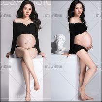 Pregnant women photo shooting theme clothing lively clothes summer photos at home to take their own non-rental suspender skirt