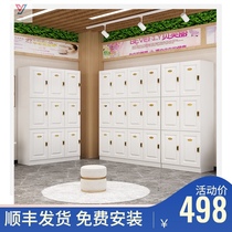 Wooden wardrobe gym change wardrobe barber shop locker salon yoga studio locker Bath center