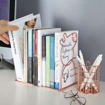 Bookshelf baffle Book stand Students with telescopic book holder Simple creative ins wind frame Book clip Book by desktop storage