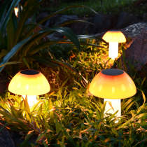 Solar Lamp Outdoor Waterproof Patio Mushroom Lamp Straw Terrace Lamp Column Head Villa Garden Courtyard Decoration View Light
