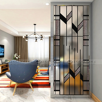 Modern art glass home decoration screen living room partition wall frosted light transparent toilet porch living room simple style