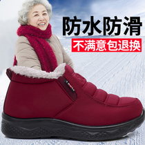 Old Beijing cloth shoes mother shoes winter cotton shoes old lady plus velvet grandma non-slip warm elderly middle-aged and elderly womens shoes