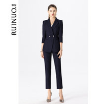 Rui Nuo suit suit female thin temperament ol manager professional dress Summer dress Commuter business civil servant interview formal dress