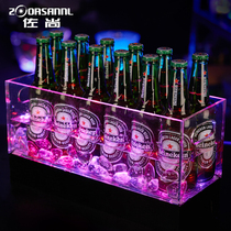 Luminous Ice Bucket Wine Frame Ice Bucket Acrylic Champagne Bucket Party ktv Ice Cube Bar Beer Box led Ice Bucket