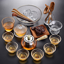 Tao Fuqi Glass Kung Fu tea set Household set Heat-resistant glass Teapot Teacup Tea ceremony tea set
