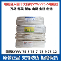 Original Wan Ma Hansheng Jinqiao Xinmu SYWV75-5 four-shielded limited TV line closed route