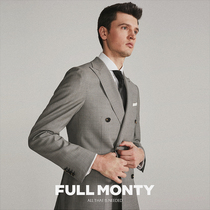 FULL MONTY double-breasted wool suit men Business slim high-end blazer casual single West top