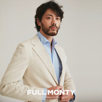 FULL MONTY off white suit suit suit men linen business casual slim dress wedding groom suit