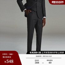 FULL MONTY GRAY PENCIL PATTERN trousers BUSINESS CASUAL MENs FORMAL SLIM STRAIGHT wool SUIT pants