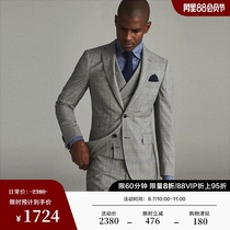 FULL MONTY PLAID suit suit mens business casual formal wedding wedding groom high-end suit spring