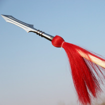 hong ying qiang Fraxinus chinensis wu shu qiang ba wang qiang Zhao Zilong spear Tai Chi big guns Pike stainless steel hong ying gun