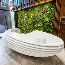 FRP front desk Custom creative alien help desk Business office information desk Hotel sales department reception desk