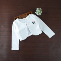 21 spring and autumn girls shawl cotton long sleeve with princess skirt small apiece childrens coat air conditioner sunscreen coat summer