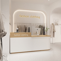 Cashier curved womens clothing store bar simple modern small beauty salon hair salon front desk reception counter
