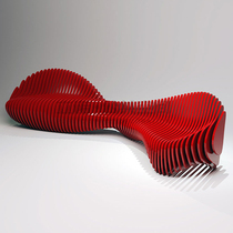 Shopping mall sales office creative slice seat front desk public solid wood special-shaped beauty Chen leisure chair Space Decoration bench