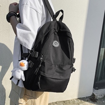  Street trend simple canvas backpack female casual Japanese backpack Male large capacity junior high school college student school bag